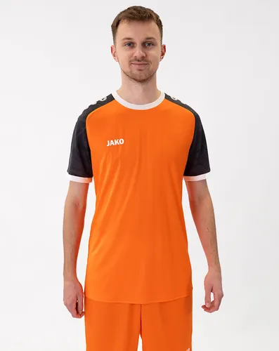 JAKO Sport-Tshirt Trikot Iconic (Polyester-Interlock) orange/schwarz Herren, Größe: L