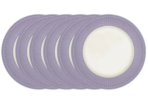 Greengate Teller-Set Alice Speiseteller lavender 26,5 cm 6tlg, Steinzeug