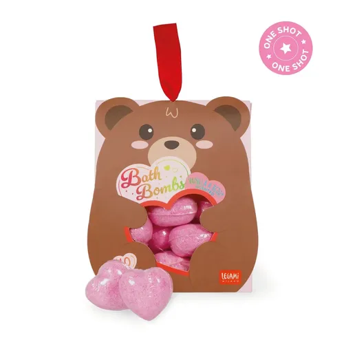 Legami Bath Bombs Teddy Bear - Set mit 10 Badekugeln Valentinstag Edition 2026