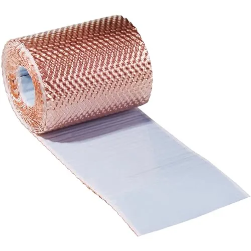 Parotec Anti Moos - Selbstklebendes Kupferband für Dachentmoosung 150mm x 5m - Dachrinnen- und Moosstopper aus strapazierfähigem Kupfer mit spezieller Struktur, wetterfest und langlebig. Ideal für die effektive Bekämpfung von Moos auf Dächern.