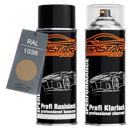 TRISTARcolor RAL 1036 Perlgold Perl Spraydose inkl. Klarlack matt je 400ml