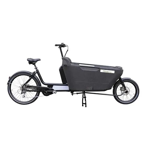 SachsenRAD T8 Grand Modern 250W 36V 13AH Lastenfahrrad Elektro für Kindertransport mit 110NM Mittel-Motor, Drehmoment-Sensor, feuerfester EPP-Box, automatischer LED-Beleuchtung