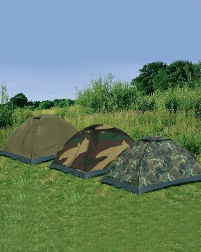 3-Mann Zelt "Iglu 800" - Ultraleicht für Camping und Outdoor - Kuppelzelt für 3 Personen in flecktarn, ideal für Campingausflüge. Besonders leicht und einfach aufzubauen, perfekt für Abenteuer in der Natur.