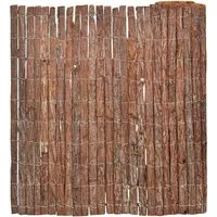 vidaXL Rustikaler brauner Außenprivatzaun 600 x 100 cm - Dekorative Zäune aus langlebigem Naturholz, ideal für Sichtschutz und Sicherheit in deinem Garten – vereint Stil und Funktionalität.