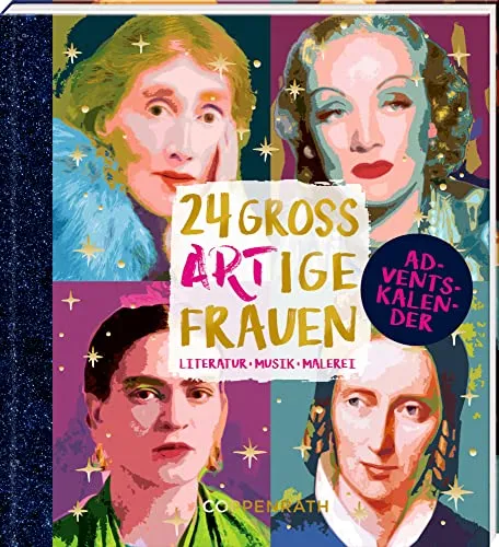 Adventskalenderbuch zum Aufschneiden – 24 großARTige Frauen - Advent & Weihnachten Geschenkbücher, entdecke täglich inspirierende Geschichten von 24 beeindruckenden Frauen aus Literatur, Musik und Malerei.