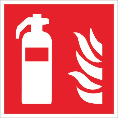Brandschutzschild Feuerlöscher Folie selbstklebend (B x H) 200mm x 200mm ISO 7010 - Selbstklebendes Brandschutzschild für Feuerlöscher, 200mm x 200mm, sorgt für klare Sichtbarkeit und Sicherheit. Ideal für öffentliche und gewerbliche Räume.