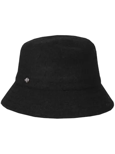 Loevenich Hut aus Woll-Mix mit breiter Krempe in Black - Eleganter Damenhut in Glockenform mit breiter Krempe, aus hochwertigem Woll-Mix für hohen Tragekomfort. Ideal für verschiedene Anlässe.