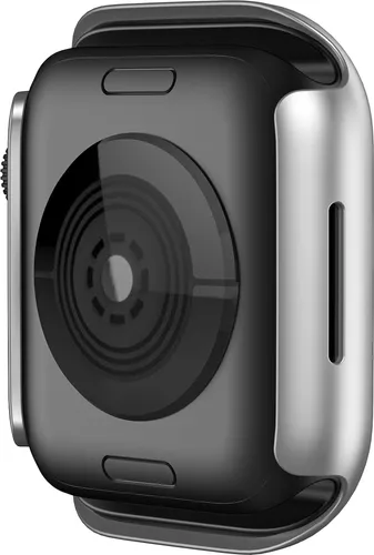 Für Apple Watch Serie 9 8 7 41mm Schock TPU Silikon Hülle Cover Silber