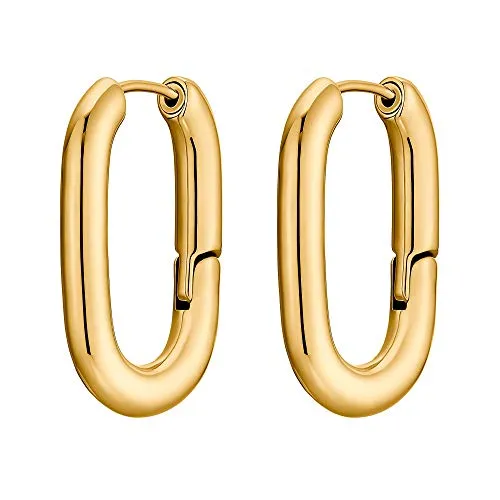 Heideman Ohrringe Damen Carsta goldfarbend aus Edelstahl gold farbend matt Ohrschmuck für Frauen ohne Stein