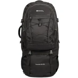 Mountain Warehouse Rucksack "Traveller" 100L (MW2430) - Schwarzer Rucksack aus robustem Synthetikmaterial, ideal für Reisen. Mit großem Stauraum und praktischen Fächern für optimalen Komfort.