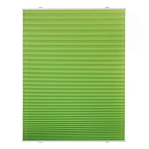 Lichtblick Plissee Haftfix, ohne Bohren, Montage mit Saugnäpfen, lichtdurchlässig, Blickdicht, mit eleganter Crushed Optik Grün, 50 cm x 130 cm (B x L)