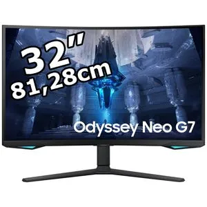 Samsung Monitor Odyssey Neo G7 S32BG750NP, 32 Zoll, 4K UHD 3840 x 2160 Pixel, 1 ms, 165 Hz, Curved, Gaming