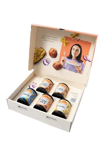 Ostmann Gewürze - Spicy Allstars Geschenkbox | Gewürzset mit 5 Let's Do Klassiker-Gewürzmischungen in recyclebaren Gewürzdosen | Kochgeschenk zum Einzug