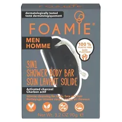 Foamie Men's Cleansing Bar mit Aktivkohle 3 in 1 90g