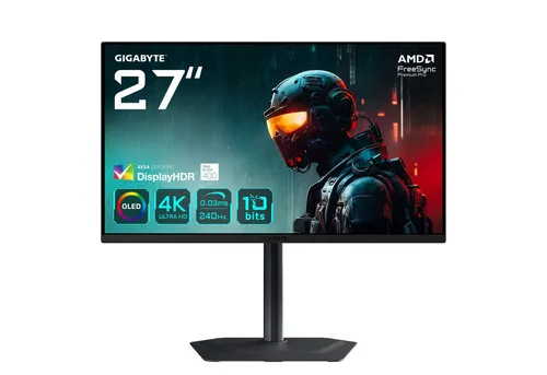 Gigabyte MO27U2 27" 4K OLED Gaming Monitor - Monitore mit 240Hz und 0,03ms Reaktionszeit für ein ultra-flüssiges Gaming-Erlebnis. Perfekt für Gamer, die höchste Bildqualität und Geschwindigkeit suchen.