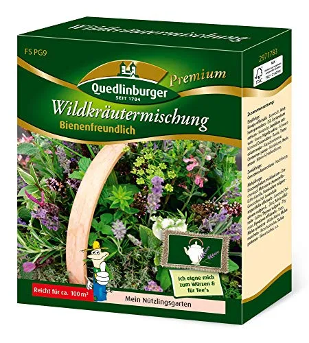 Quedlinburger 2971783 Wildkräuter - Saatgut für blühende Vielfalt - Entdecken Sie die Quedlinburger 2971783 Wildkräuter (100 g) und bringen Sie Farbe in Ihren Garten. Ideal für eine reiche Blütenpracht und die Unterstützung der heimischen Tierwelt.
