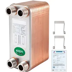 VEVOR EATB12 Plattenwärmetauscher 40 - Effizienter VEVOR EATB12 Plattenwärmetauscher mit 40 Edelstahlplatten. Hohe Wärmeleistung und geringer Energieverbrauch. Ideal für vielseitige Anwendungen im Heizungsbereich.