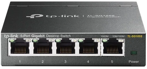 TP-Link TL-SG105S Switch - 5-Port Gigabit LAN Switch mit Auto-MDI/MDIX für schnelle Netzwerkverbindungen