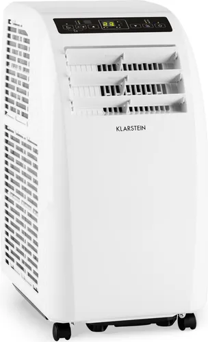 Metrobreeze Rom Klimaanlage 10.000 BTU - 4-in-1 Kühlung für maximale Flexibilität - Klimaanlage, Luftentfeuchter, Ventilator und Nachtmodus in einem Gerät. Ideal für kühle Räume und hohe Mobilität dank leicht laufender Rollen.