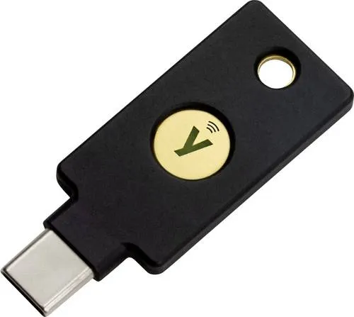 Yubico YubiKey 5C NFC - USB-Stick für sicheren Zugriff, unterstützt USB-C und NFC für einfache Authentifizierung auf verschiedenen Geräten.