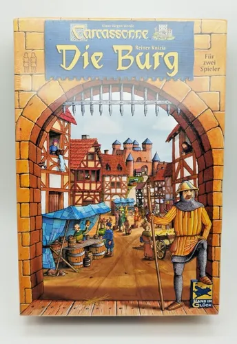 Carcassonne - Die Burg - 2003 - NEU in Folie - Gesellschaftsspiel für 2 Spieler, strategisches Legespiel mit hochwertigem Holzmaterial, ideal für Fantasy- und Landschafts-Fans.