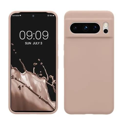 kwmobile Handyhülle für Google Pixel 8 Pro Hülle, für Pixel 8 Pro Case - Hülle Silikon - kabelloses Laden - Altrosa matt