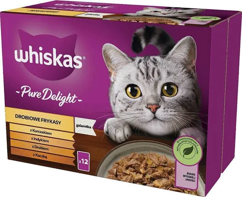 WHISKAS Pure Delight Geflügel, Ente, Truthahn, Huhn - Katzennassfu 5900951302534