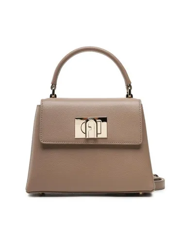 Furla 1927 Mini Top Handle - Elegante Abendtasche in Greige - Stilvolle Abendtasche aus hochwertigem Leder in elegantem Greige. Mit abnehmbaren Schultergurt und praktischen Fächern für optimale Organisation. Edle Details und leichter Tragekomfort machen sie zum perfekten Begleiter.