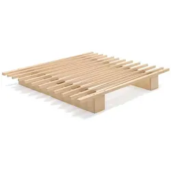 Tojo V Bett Single - Verstellbares Bett für flexible Raumgestaltung, von 90 bis 172 cm Breite, aus hochwertigem Buche Multiplex, schadstofffrei und ausgezeichnet mit dem Internationalen Designpreis.