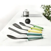 Joseph Joseph Duo 5-teiliges Utensilienset - Kochlöffel-Set mit integrierter Werkzeugablage für mehr Hygiene. Ideal für antihaftbeschichtetes Kochgeschirr, hitzebeständig bis 200 °C.