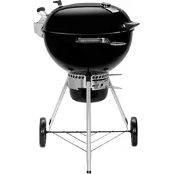 Weber Master Touch Premium E-5770 Schwarz - Holzkohlegrill mit GBS Grillrost, ideal zum Grillen, Braten und Räuchern mit optimaler Temperaturkontrolle