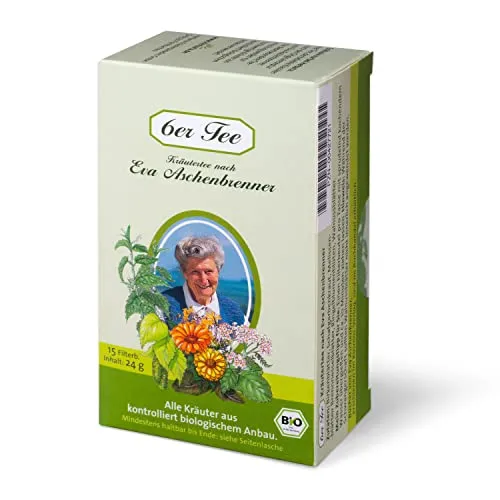 Herbaria 6er Tee nach Eva Aschenbrenner bio 15FB - Kräutertee nach patentierter Originalrezeptur - wohlschmeckende Kräuter in Bio-Qualität - perfekt als Kur- & Fastentee