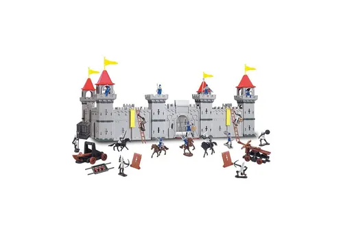 TikTakToo Coole Ritterburg - Mittel, mit Spielfiguren und Kanonen, schnell aufzubauen für drinnen und draußen