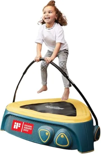 Berg Trampolin Hoppaa für Kinder 1-4 Jahre | Sicheres Outdoor-Spielzeug - Hochwertiges Trampolin für drinnen und draußen, ideal für Kinder von 1-4 Jahren. Mit klappbarem Sicherheitsbügel und weichem Schaumstoff für sanfte Landungen.