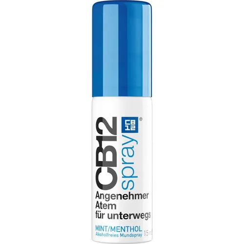 CB12 Spray: Frischer Atem für unterwegs - Arzneimittel zur Bekämpfung von Mundgeruch, neutralisiert effektiv Gerüche mit patentierter Formel für langanhaltend frischen Atem, ideal für unterwegs.