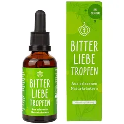 BitterLiebe Bittertropfen - Bitterstoffe Tropfen mit hochwertigen Löwenzahn und Bitterkräuter - Bittertropfen nach Hildegard von Bingen - Bitter Liebe - Vegan und Made in Germany
