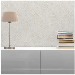 Tadessi Vliestapete Tapete Art Deco M1-No.703, Vliestapete, Beige, Creme, Orientalisch beige