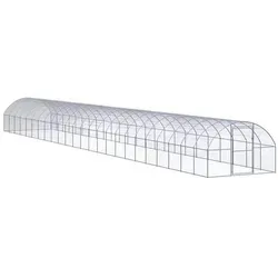vidaXL Outdoor-Hühnerstall 3x24x2 m aus verzinktem Stahl - Kleintierkäfige, geräumiger und stabiler Hühnerstall aus verzinktem Stahl, ideal für Hühner und Kleintiere mit einfachem Reinigungskomfort.