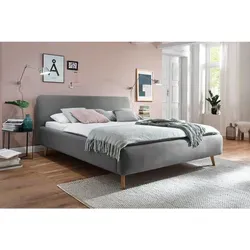 Meise Möbel Einzelbett Mattis - Skandinavisches Polsterbett mit gepolstertem Kopfteil für optimalen Schlafkomfort und gemütliches Entspannen, ideal für jedes Schlafzimmer.