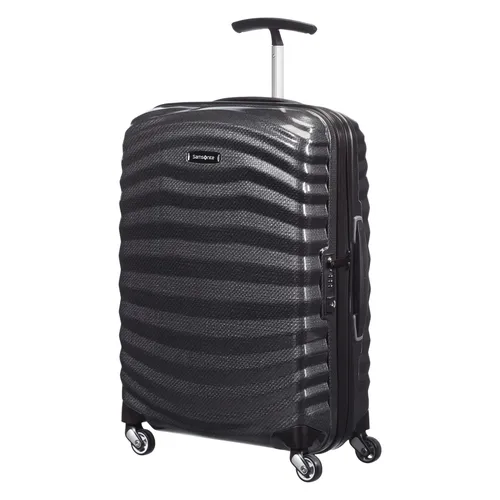 SAMSONITE LITE-SHOCK SPINNER 55/20, black Trolley - Leichter 55cm Trolley aus HS Curv mit nur 1,7kg Gewicht und 36L Volumen, ideal für Reisen und Handgepäck.