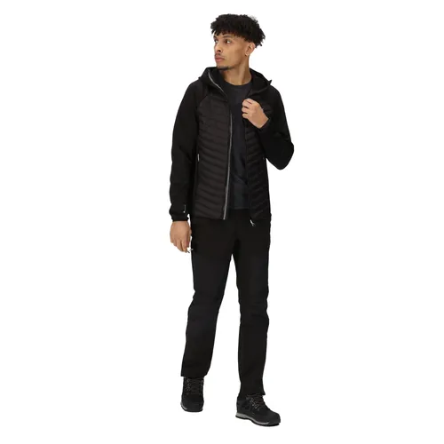 Regatta Hybridjacke Andreson VII für Herren, schwarz, Größe XXL - Wasserabweisende und isolierende Hybridjacke aus Extol-Stretchgewebe, ideal für aktive Abenteuer und leicht komprimierbar für unterwegs.