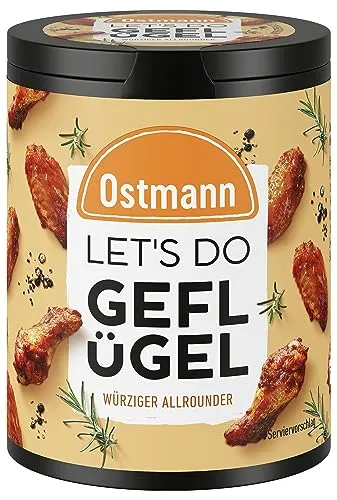 Ostmann Gewürze - Let's Do Geflügel | Gewürzsalz für Brathähnchen und Chicken Wings - Kräuter und Gewürze für würziges Geflügel, ideal für knuspriges Brathähnchen und Chicken Wings mit natürlichen Zutaten und ohne Geschmacksverstärker.