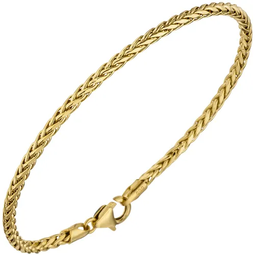 JOBO "42715" Zopfarmband aus 585 Gelbgold - Elegantes 19 cm Armband aus 14 Karat Gelbgold, zeitloses Design für jeden Anlass, mit sicherem Karabinerverschluss.