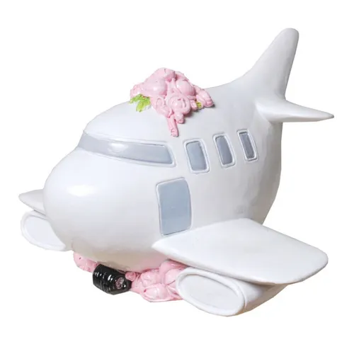 Dekofigur Dekofigur Spardose "Hochzeits-Flugzeug" Just Married