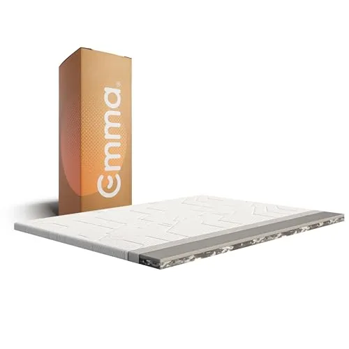 Emma Topper 9 cm hoch - Kaltschaum Komfortschaum für erholsamen Schlaf - Matratzenauflage mit abnehmbaren Bezug, ideal für optimale Klimaregulierung und hohen Schlafkomfort. Perfekt für Bauch-, Rücken- und Seitenschläfer bis 140 kg.