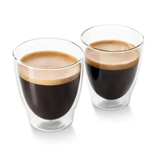 TCHIBO 2er Set - doppelwandige Caffè Crema Gläser Transparent - Sonstiges Kaffeezubehör, doppelwandige Gläser aus Borosilikatglas sorgen für langanhaltende Wärme und eine kühl bleibende Außenseite.