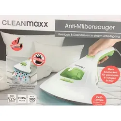 CLEANmaxx Milben Hand-Staubsauger - Vernichtet bis zu 99,9% aller Milben, chemiefrei mit UV-C-Licht und ideal für Allergiker