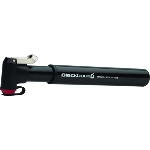 Blackburn Mammoth 2Stage Pumpe – Unisex - Luftpumpen mit Aluminiumgehäuse, ideal für Mountainbikes. Hochvolumigkeits- und Hochdruckmodus für schnelles Aufpumpen.