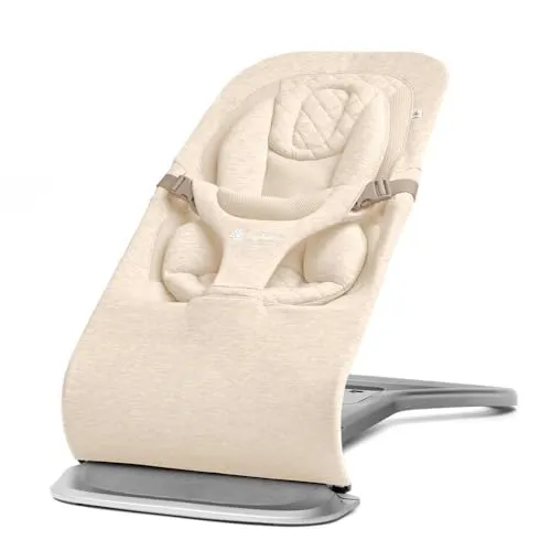 Ergobaby 3-in-1 Evolve Bouncer - Multifunktionale Babywippe für Neugeborene bis Kleinkinder. Ergonomische Unterstützung in jeder Wachstumsphase und sanfte Schaukelbewegung ohne Batterien. Ideal für Zuhause oder unterwegs, einfach zusammenklappbar.