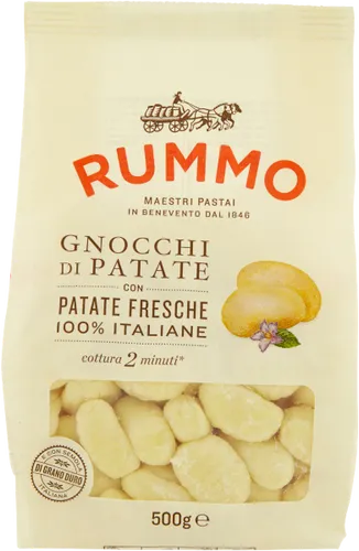 Rummo Gnocchi di Patate 500g - Kartoffelklößchen - Kurze Pasta mit perfekter Konsistenz, ideal für schnelle und köstliche Gerichte.